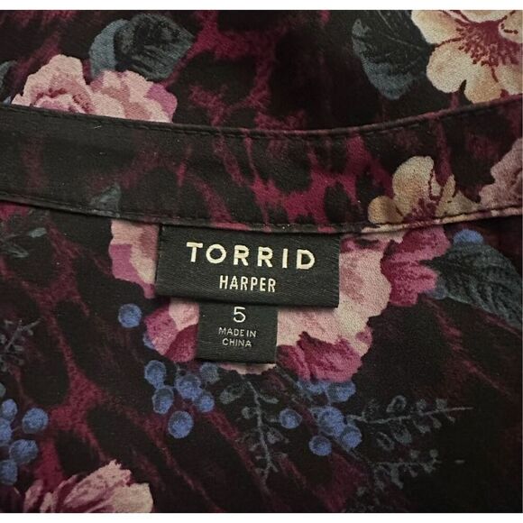 New! Torrid Purple Floral Harper Tunic Sz 5x - Picture 5 of 7